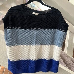 Lafayette 148 color blocked boxy  sweater XL